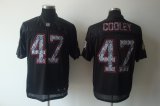 Wholesale Cheap Sideline Black United Redskins #47 Chris Cooley Black Stitched NFL Jersey