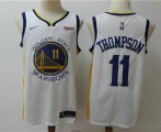 Wholesale Cheap Men's Golden State Warriors #11 Klay Thompson White 2019 Nike Swingman NEW Rakuten Logo Stitched NBA Jersey