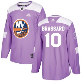 Wholesale Cheap Adidas Islanders #10 Derek Brassard Purple Authentic Fights Cancer Stitched Youth NHL Jersey