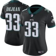 Cheap Women's Philadelphia Eagles #33 Cooper DeJean Black 2024 Draft Vapor Untouchable Limited Football Stitched Jersey(Run Small)