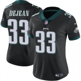 Cheap Women\'s Philadelphia Eagles #33 Cooper DeJean Black 2024 Draft Vapor Untouchable Limited Football Stitched Jersey(Run Small)