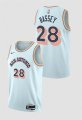 Cheap Men's San Antonio Spurs #28 Charles Bassey Light Blue 2024-25 City Edition Stitched Basketball Jersey