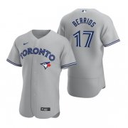 Cheap Mens Toronto Blue Jays #17 Jose Berrios Nike Gray Road Flex Base Player Jersey