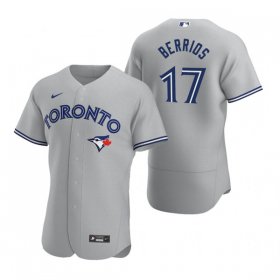 Cheap Mens Toronto Blue Jays #17 Jose Berrios Nike Gray Road Flex Base Player Jersey