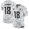 Cheap Men's Atlanta Falcons #18 Kirk Cousins 2024 F.U.S.E. Arctic Camo Salute to Service Limited Football Stitched Jersey