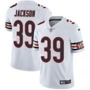 Wholesale Cheap Nike Bears #39 Eddie Jackson White Men's Stitched NFL Vapor Untouchable Limited Jersey