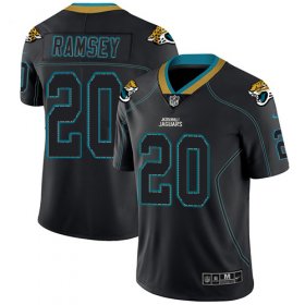 Wholesale Cheap Nike Jaguars #20 Jalen Ramsey Lights Out Black Men\'s Stitched NFL Limited Rush Jersey