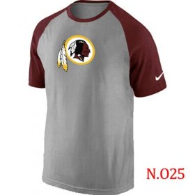 Wholesale Cheap Nike Washington RedSkins Ash Tri Big Play Raglan NFL T-Shirt Grey/Red