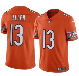 Cheap Men\'s Chicago Bears #13 Keenan Allen Orange Vapor Football Stitched Jersey