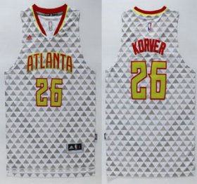 Wholesale Cheap Men\'s Atlanta Hawks #26 Kyle Korver Revolution 30 Swingman 2015-16 New White Jersey