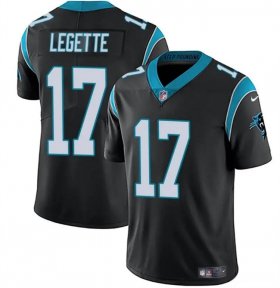 Cheap Men\'s Carolina Panthers #17 Xavier Legette Black 2024 Draft Vapor Limited Football Stitched Jersey