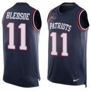 Wholesale Cheap Nike Patriots #11 Drew Bledsoe Navy Blue Team Color Men's Stitched NFL Limited Tank Top Jersey