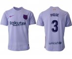 Wholesale Cheap Men 2021-2022 Club Barcelona away aaa version purple 3 Soccer Jersey