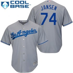 Wholesale Cheap Dodgers #74 Kenley Jansen Grey Cool Base Stitched Youth MLB Jersey