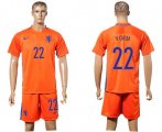 Wholesale Cheap Holland #22 Vorm Home Soccer Country Jersey