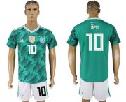 Wholesale Cheap Germany #10 Ozil Away Soccer Country Jersey