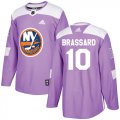 Wholesale Cheap Adidas Islanders #10 Derek Brassard Purple Authentic Fights Cancer Stitched NHL Jersey