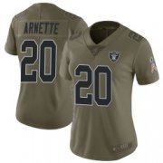 Wholesale Cheap Women's Las Vegas Raiders #20 Damon Arnette Limited Green 2017 Salute to Service Jersey