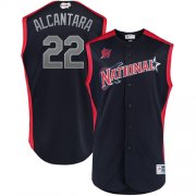 Wholesale Cheap marlins #22 Sandy Alcantara Navy 2019 All-Star National League Stitched MLB Jersey