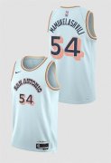 Cheap Men's San Antonio Spurs #54 Sandro Mamukelashvili Light Blue 2024-25 City Edition Stitched Basketball Jersey