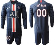 Wholesale Cheap Paris Saint-Germain Personalized Home Long Sleeves Soccer Club Jersey