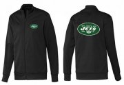 Wholesale Cheap NFL New York Jets Team Logo Jacket Black_1