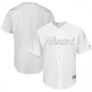 Wholesale Cheap Miami Marlins Blank Majestic 2019 Players' Weekend Cool Base Team Jersey White