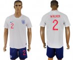 Wholesale Cheap England #2 Walker Home Soccer Country Jersey