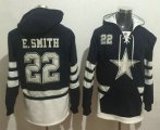 Wholesale Cheap Men's Dallas Cowboys #22 Emmitt Smith 2016 Navy Blue Team Color Stitched NFL Hoodie