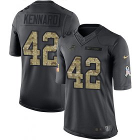 Wholesale Cheap Nike Lions #42 Devon Kennard Black Men\'s Stitched NFL Limited 2016 Salute To Service Jersey