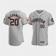 Wholesale Cheap Men's Houston Astros #20 Chas McCormick Gray 60th Anniversary Flex Base Stitched Baseball Jersey