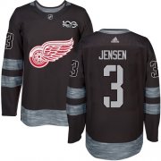 Wholesale Cheap Adidas Red Wings #3 Nick Jensen Black 1917-2017 100th Anniversary Stitched NHL Jersey