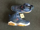 Wholesale Cheap Air Jordan 6 Levi Blue Denim/White-Gum