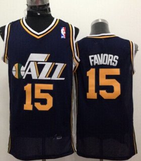 Wholesale Cheap Utah Jazz #15 Derrick Favors Navy Blue Swingman Jersey