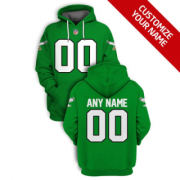 Wholesale Cheap Men's Philadelphia Eagles Active Player Green Custom 2021 Pullover Hoodie