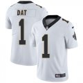 Wholesale Cheap Nike Saints #1 Who Dat White Men's Stitched NFL Vapor Untouchable Limited Jersey