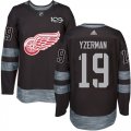 Wholesale Cheap Adidas Red Wings #19 Steve Yzerman Black 1917-2017 100th Anniversary Stitched NHL Jersey