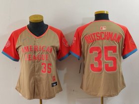 Women\'s Baltimore Orioles #35 Adley Rutschman Number Cream 2024 All Star Limited Stitched Jersey