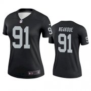 Wholesale Cheap Women's Las Vegas Raiders #91 Yannick Ngakoue Black Legend Jersey