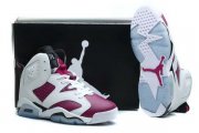 Wholesale Cheap Air Jordan 6 Grapes Shoes White/purple-black