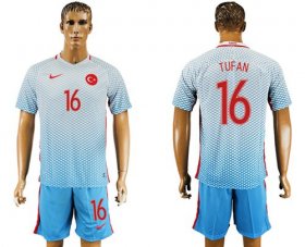 Wholesale Cheap Turkey #16 Tufan Away Soccer Country Jersey