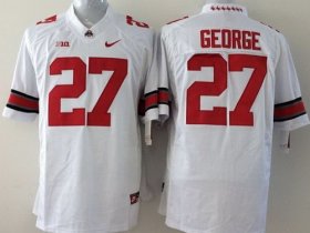 Wholesale Cheap Ohio State Buckeyes #27 Eddie George 2014 White Limited Jersey