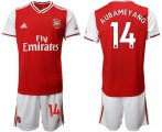 Wholesale Cheap Arsenal #14 Aubameyang Home Soccer Club Jersey