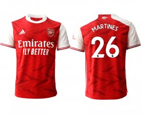 Wholesale Cheap Men 2020-2021 club Arsenal home aaa version 26 red Soccer Jerseys