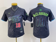 Cheap Youth Tampa Bay Rays #18 Shane McClanahan Charcoal 2024 City Connect Player Number Limited Cool Base Jerseys