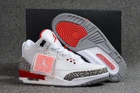 Wholesale Cheap Air Jordan 3 Katrina White/Red-Black-Grey Cement