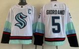 Wholesale Cheap Men's Seattle Kraken #5 Mark Giordano White Authentic Jersey