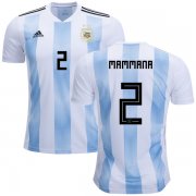 Wholesale Cheap Argentina #2 Mammana Home Kid Soccer Country Jersey