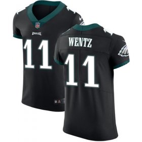 Wholesale Cheap Nike Eagles #11 Carson Wentz Black Alternate Men\'s Stitched NFL Vapor Untouchable Elite Jersey