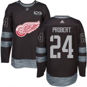 Wholesale Cheap Adidas Red Wings #24 Bob Probert Black 1917-2017 100th Anniversary Stitched NHL Jersey